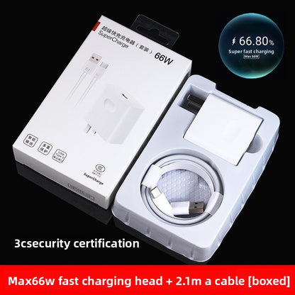 66W Super Fast USB Charger with 6A Data Cable