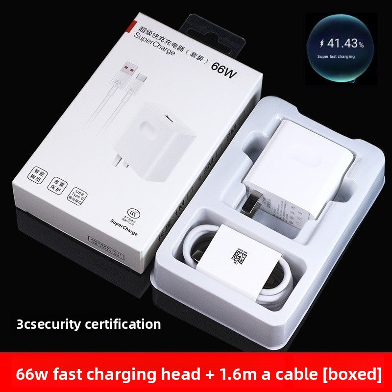 66W Super Fast USB Charger with 6A Data Cable
