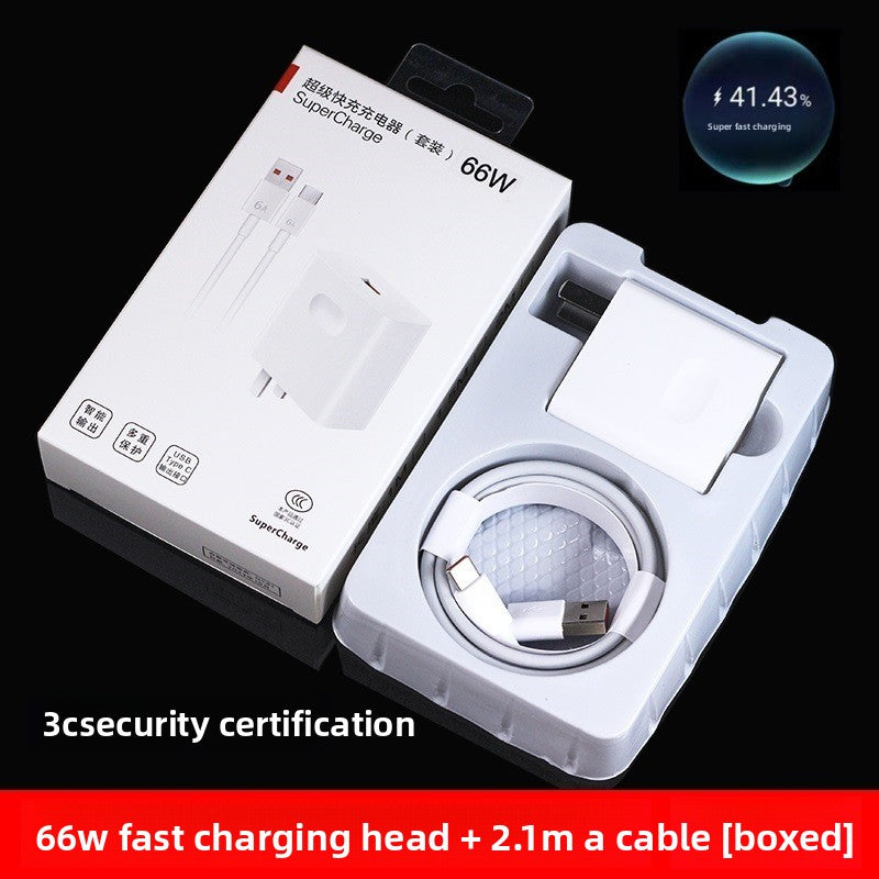 66W Super Fast USB Charger with 6A Data Cable
