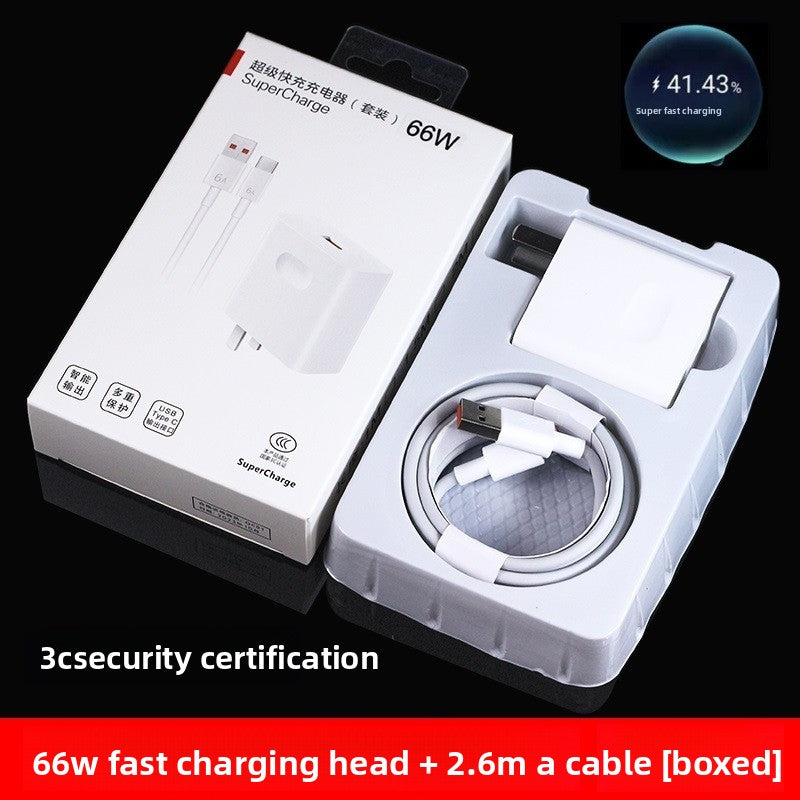 66W Super Fast USB Charger with 6A Data Cable