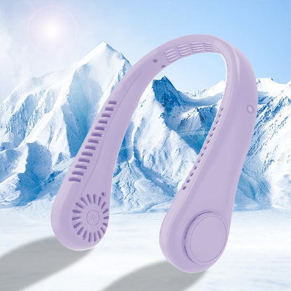 Portable USB Neck Hanging Fan with Rechargeable Cooling Power