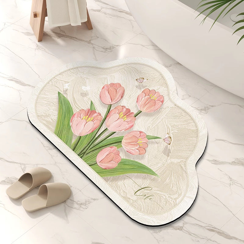 Diatomaceous Earth Bath Mat for Quick-Dry Bathroom Comfort