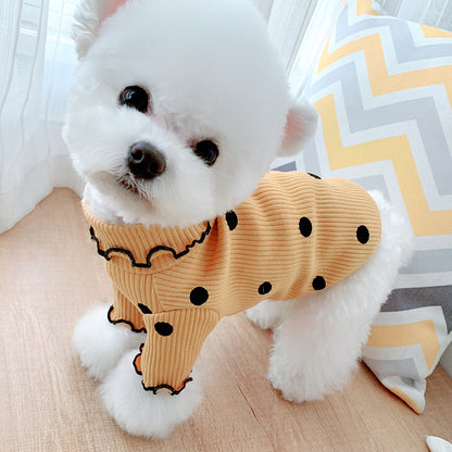 Dot Turtleneck Dog Bottoming Shirt – Stylish Pet Clothing
