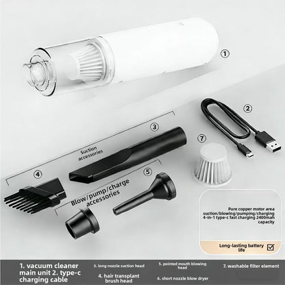 Handheld Cordless Car Vacuum Cleaner Portable Strong Suction