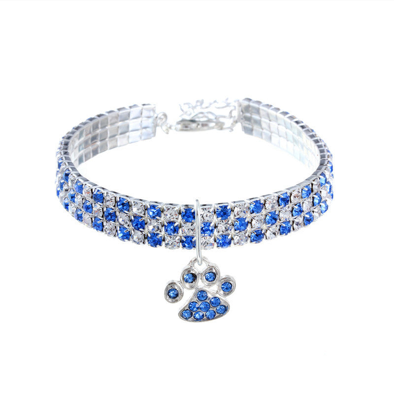 Diamond Pet Collar – Elastic Bling Necklace for Cats & Dogs