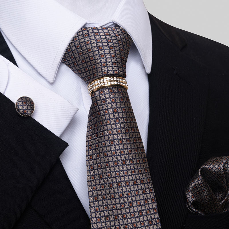 Multi Colored Striped Floral Mens Tie for Formal Party Wear