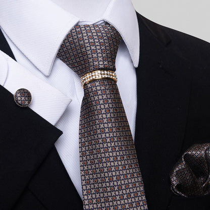 Multi Colored Striped Floral Mens Tie for Formal Party Wear