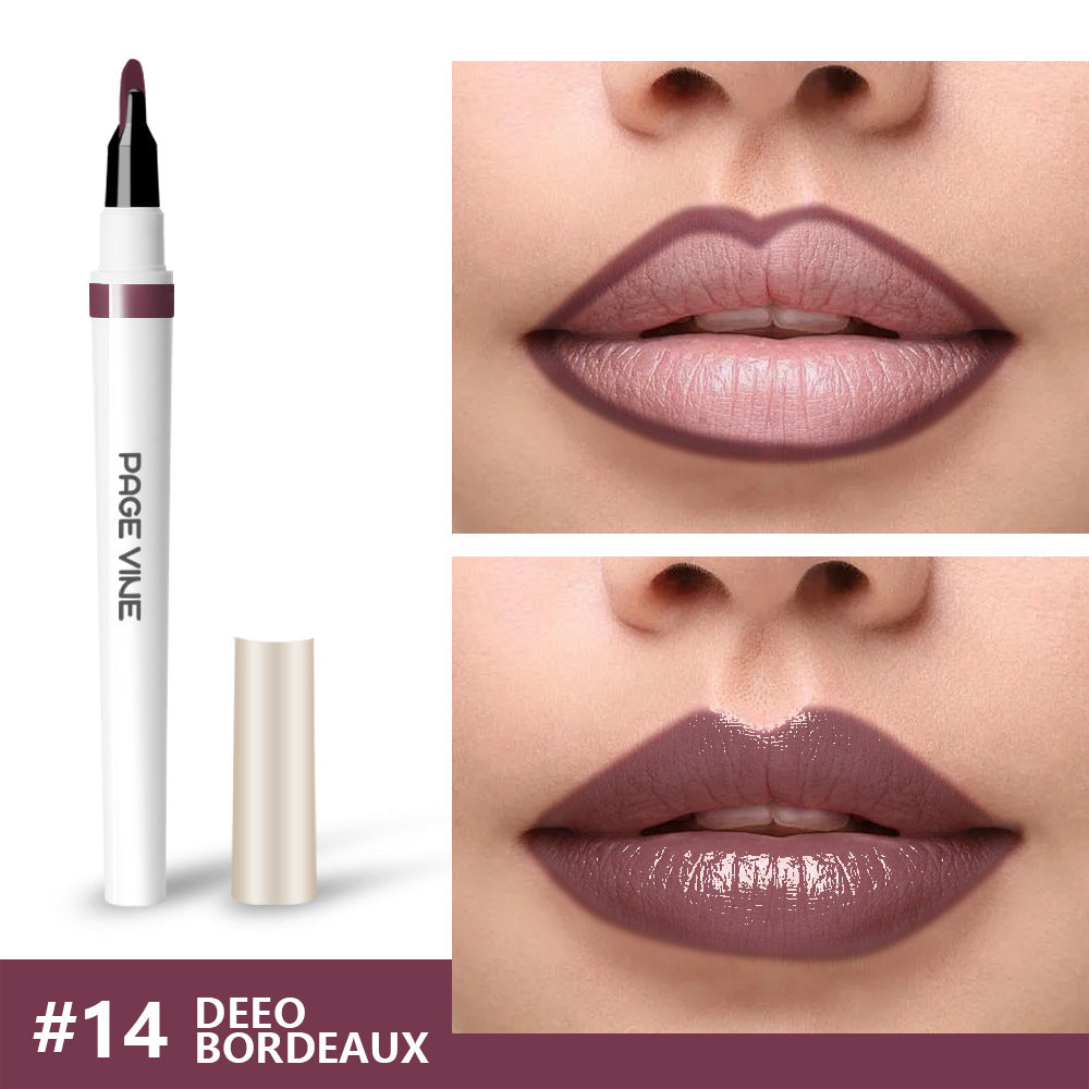 Lip Liner and Gloss Dual Set for Smooth, Long-Lasting Color