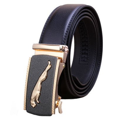 Men’s Genuine Leather Belt Automatic Buckle Stylish & Durable