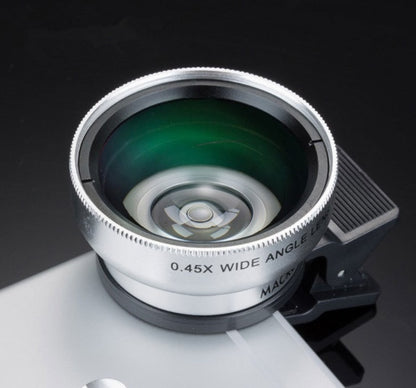 Mobile Phone Lens 0.45X Wide Angle & 12.5X Macro HD Combo