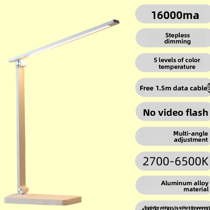Eye-Protecting Desk Lamp with Soft LED Study Reading Light