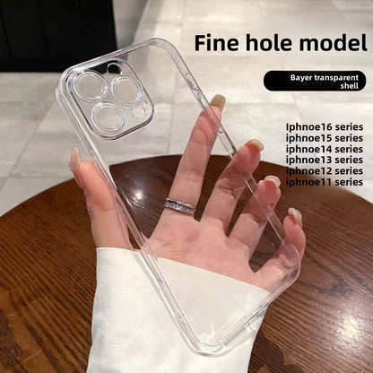 Transparent PC Phone Case for iPhone 11-17 Anti Scratch Fit