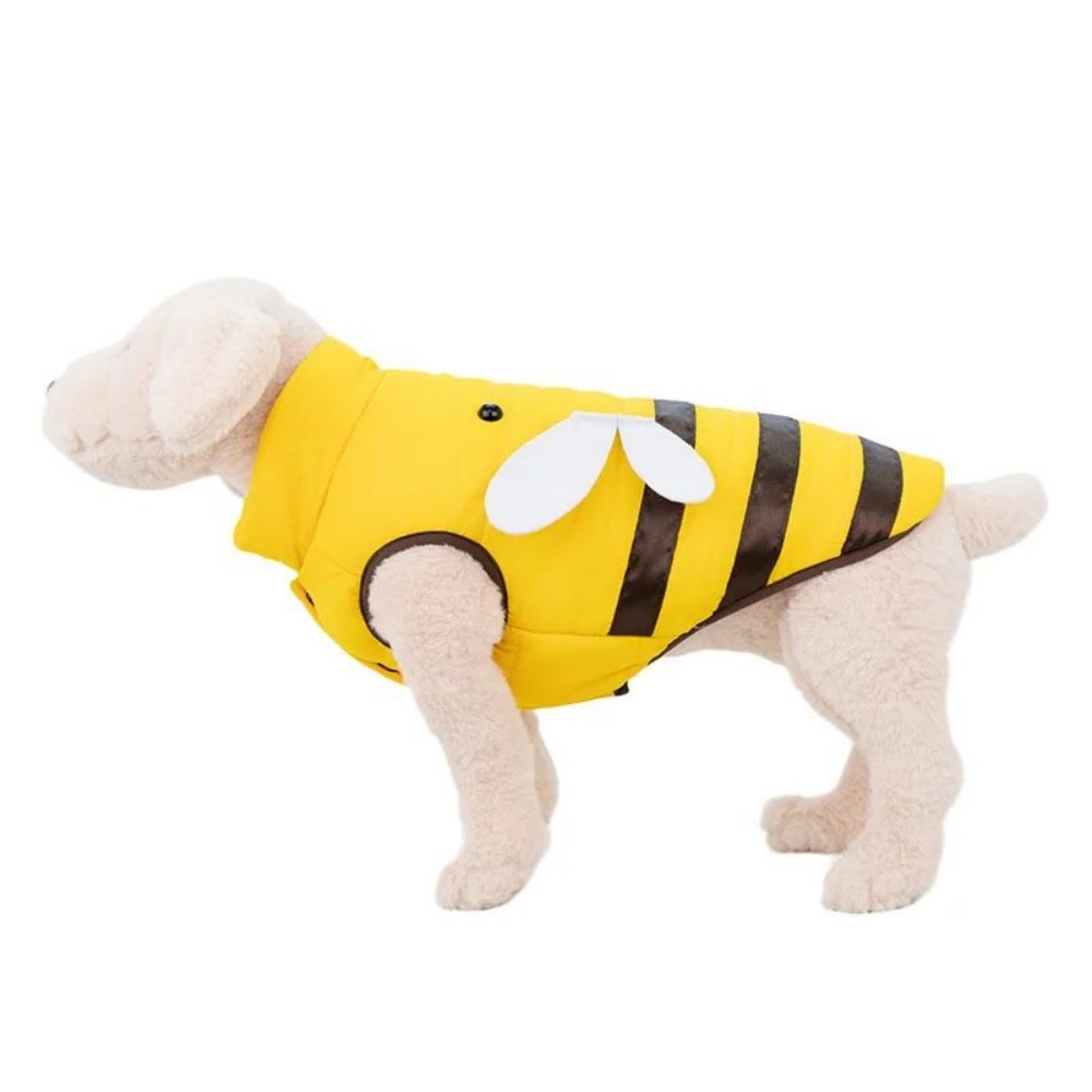 Bee Costume Dog Coat – Warm Winter Jacket for Small to Large Dogs