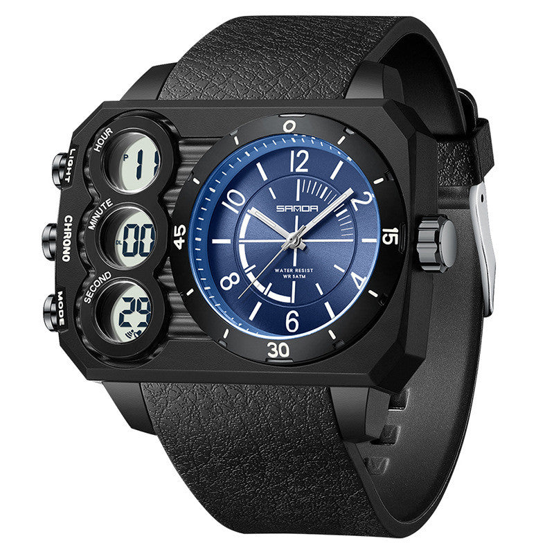 Outdoor Waterproof Sports Watch for Men Rugged Dual Display
