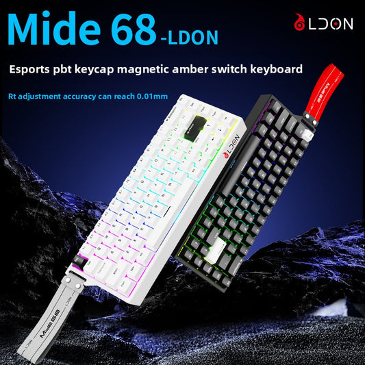 68 Keys Wired Mechanical Gaming for Keyboard Magnetic Axis globalswanky 01
