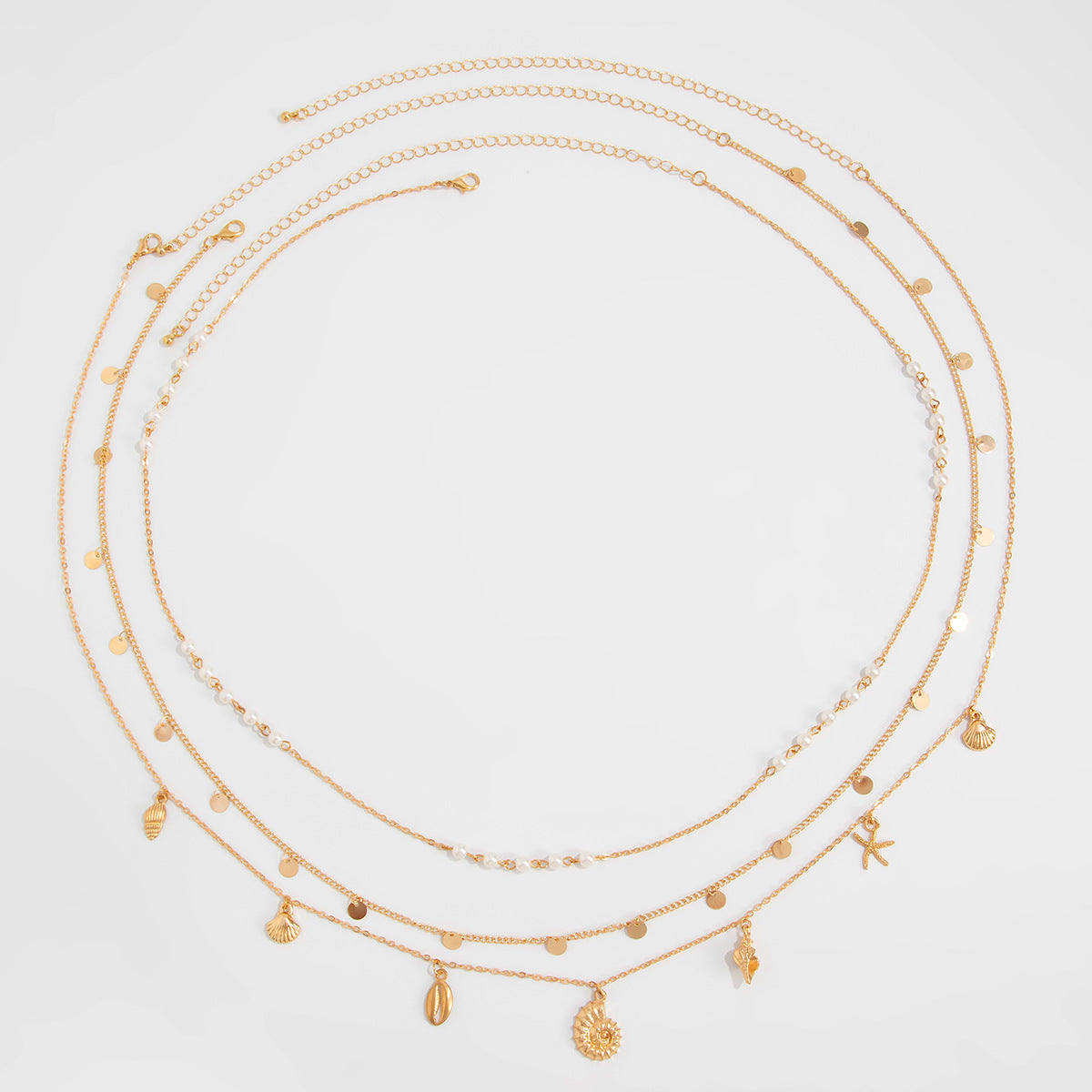 Sexy Pearl Thin Chain Shell Body Jewelry Elegant Accessory