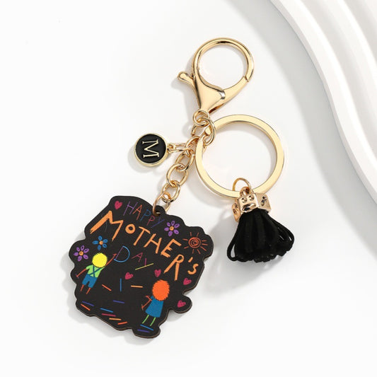 Mothers Day Letter Tassel Keychain Pendant Mom Gift Idea