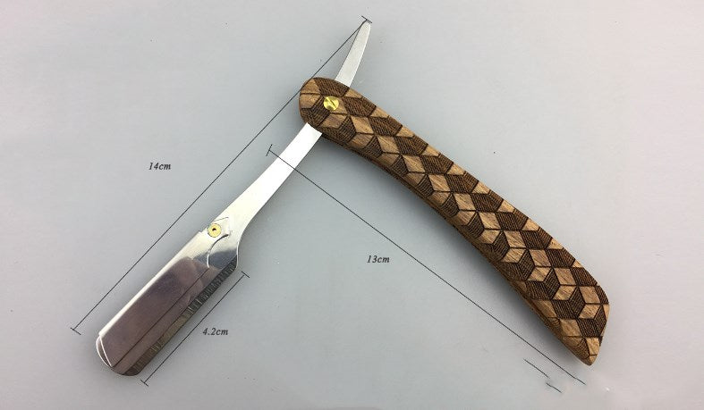 Rosewood Razor Double Sided Knife Holder Barber Shaving Tool