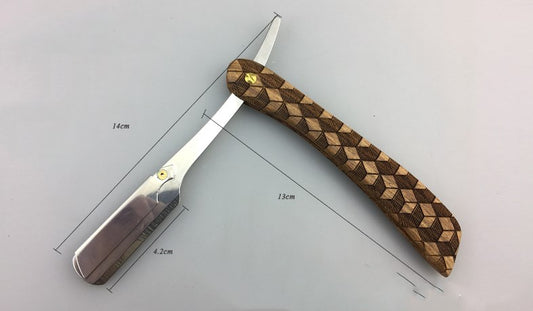 Rosewood Razor Double Sided Knife Holder Barber Shaving Tool
