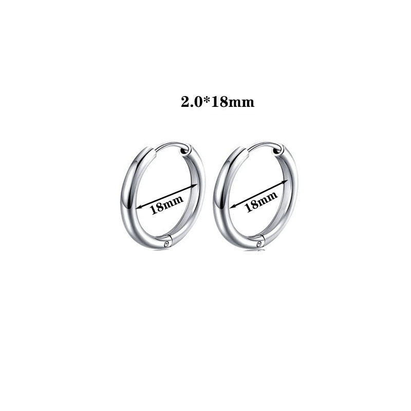 Buy Stainless Steel Coil Earrings – Simple Modern Style