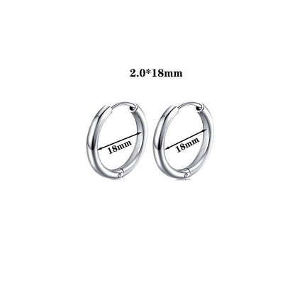 Buy Stainless Steel Coil Earrings – Simple Modern Style