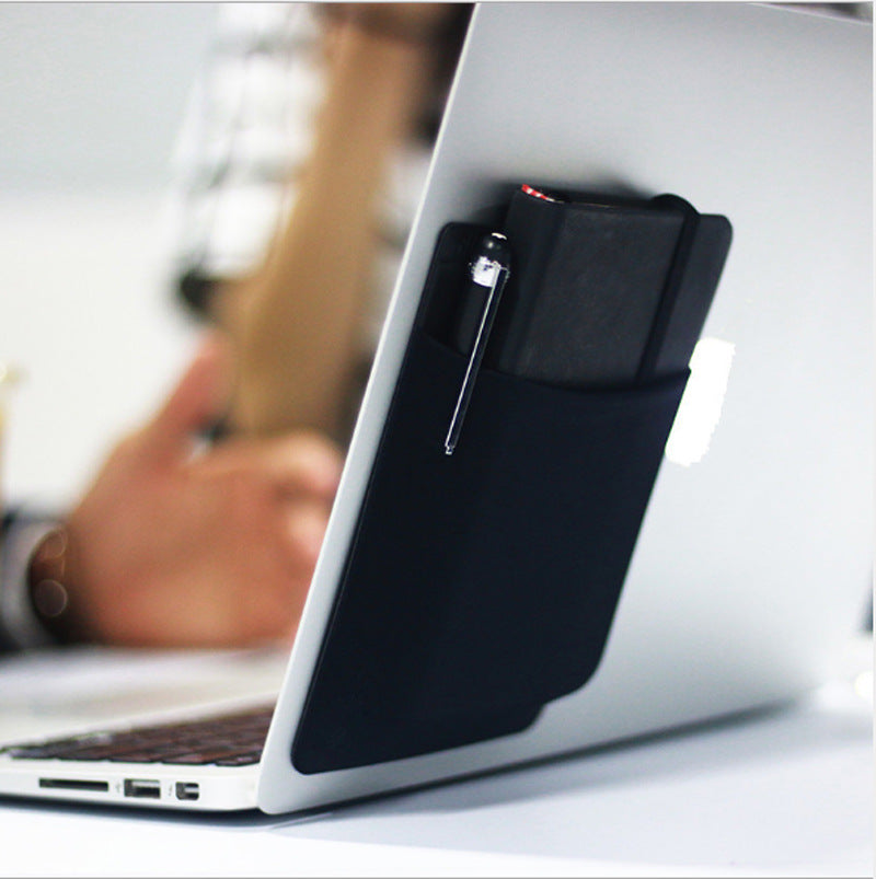 Adhesive Laptop Back Organizer Bag Convenient for Notebooks