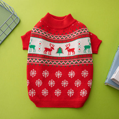 Buy Christmas Tree Elk Christmas Dog Sweater for Winter Wear