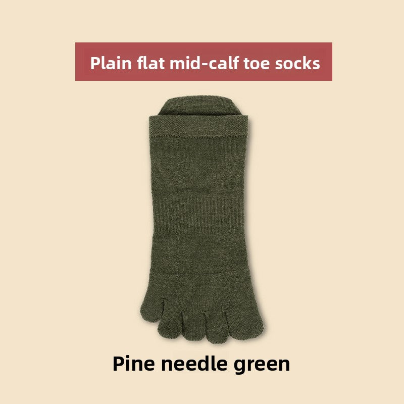 Merino Wool Five-Toe Breathable Socks for Outdoor Comfort
