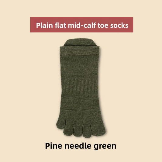 Merino Wool Five-Toe Breathable Socks for Outdoor Comfort