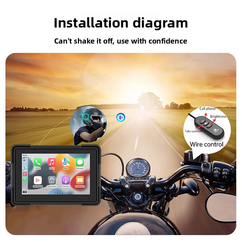 6.25 Inch Motorcycle Dash Cam with CarPlay Support