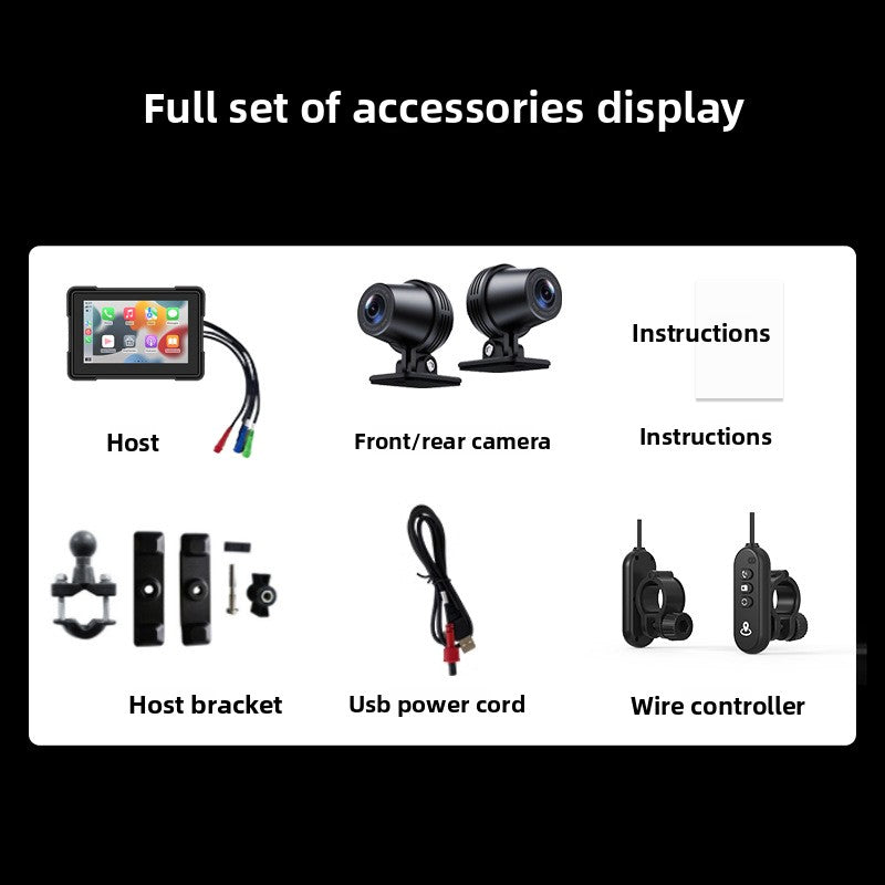 6.25 Inch Motorcycle Dash Cam with CarPlay Support