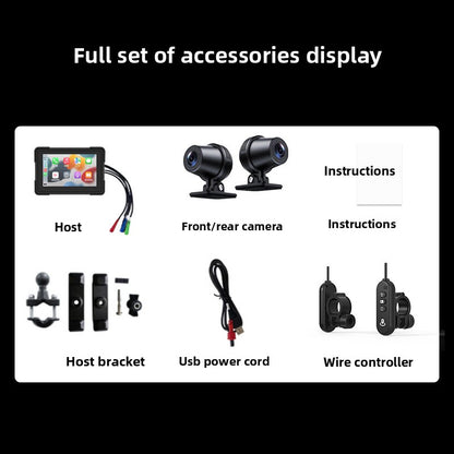 6.25 Inch Motorcycle Dash Cam with CarPlay Support