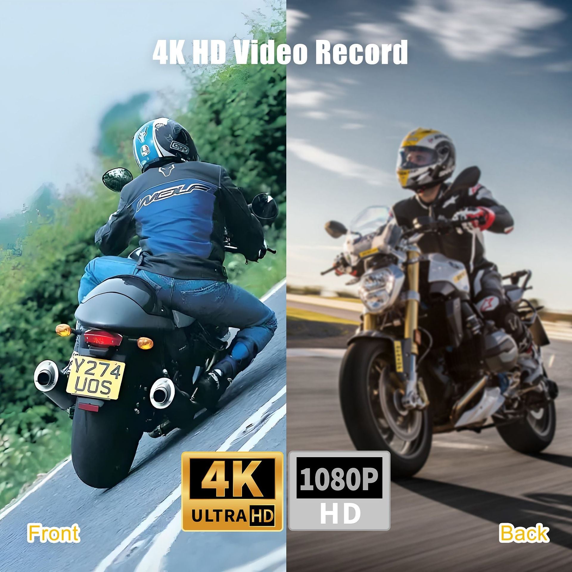 6.25 Inch Motorcycle GPS Navigator with CarPlay Dual Camera