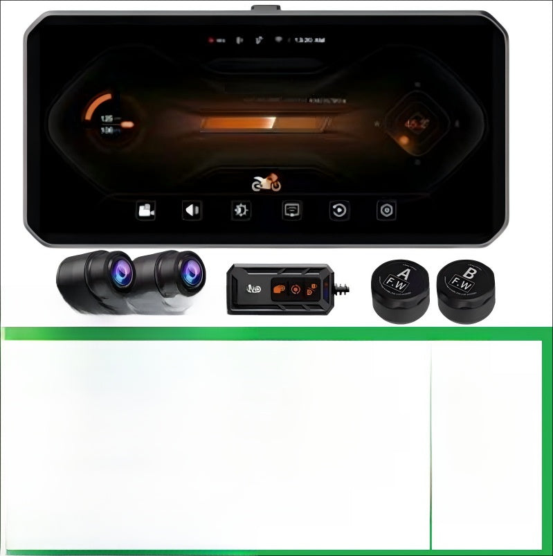 6.25 Inch Motorcycle Recorder with Rear Camera GPS Tire Monitoring