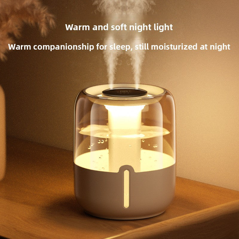 6.8L USB Desktop Humidifier with Night Light and Dual Spray