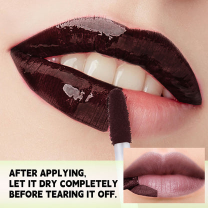 6-Color Peel-Off Lip Liner with Brush, Waterproof and Non-Smudged