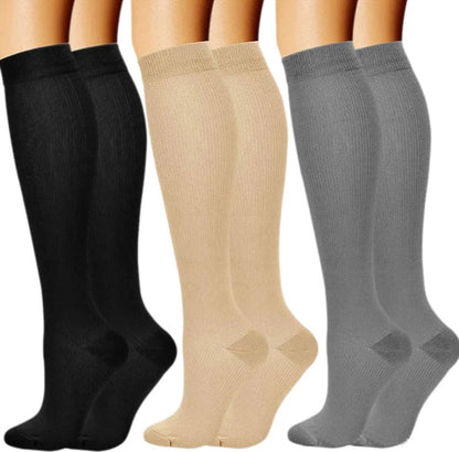 6-Pair Graduated Compression Socks Set