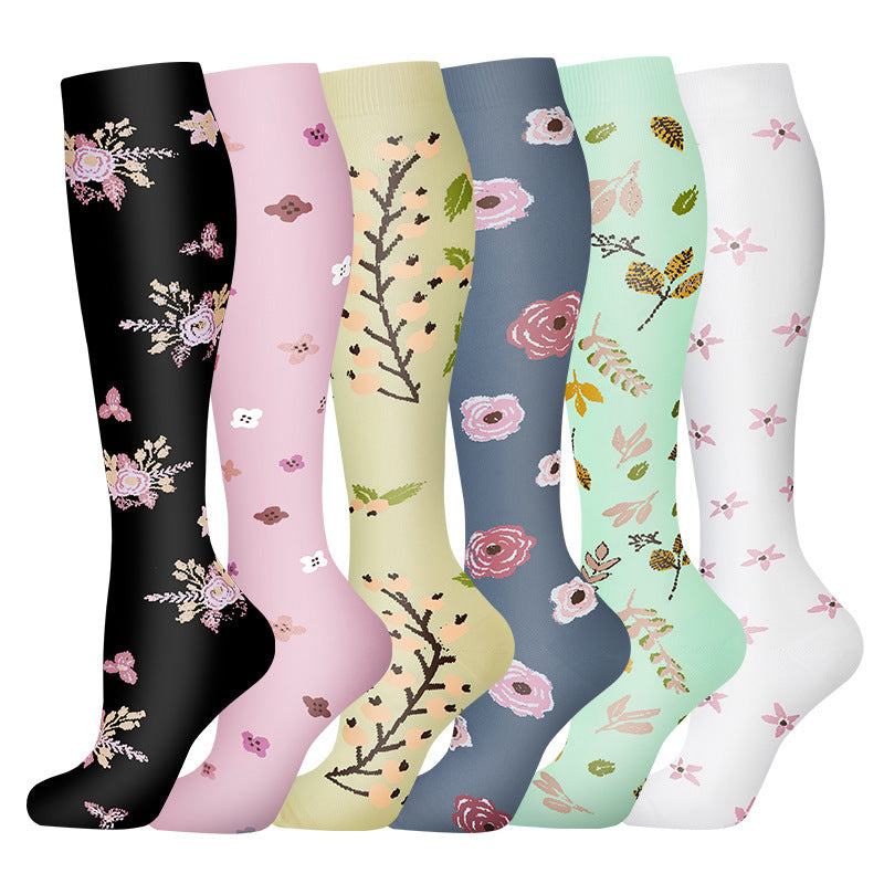 6-Pair Graduated Compression Socks Set