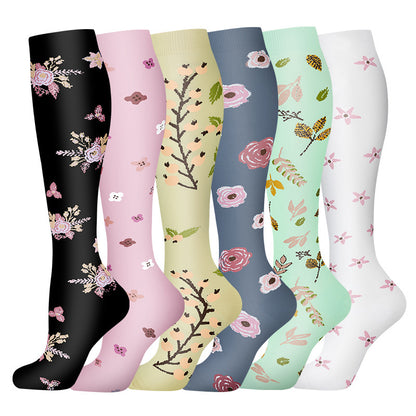 6-Pair Graduated Compression Socks Set