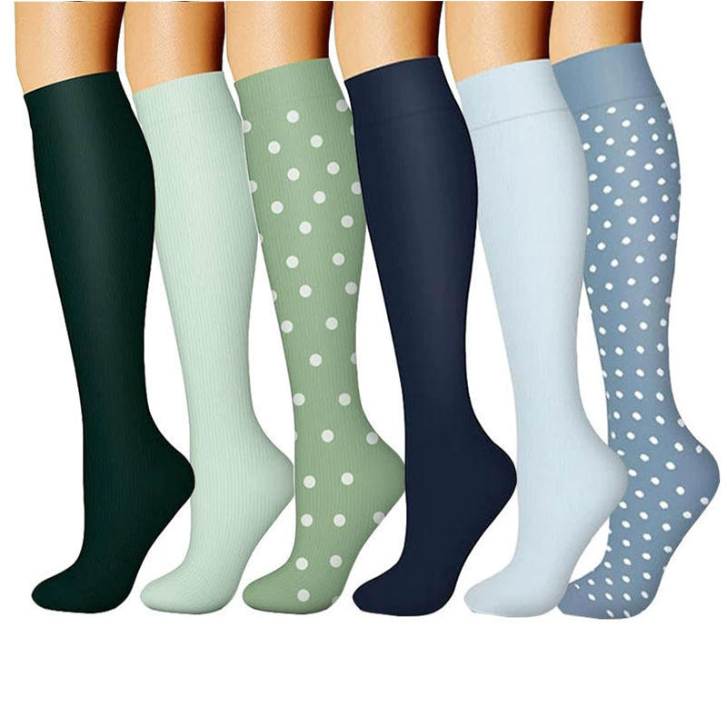 6-Pair Graduated Compression Socks Set