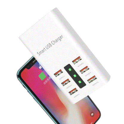 6-Port 30W USB Charger with Multiple Plug Standards