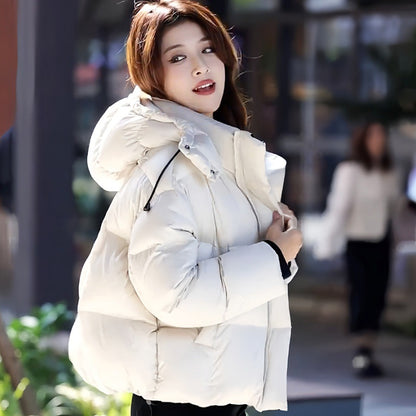 Women's Short Thermal Cotton-padded Jacket for Winter Comfort
