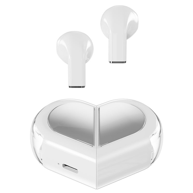 Transformable Heart-Shaped Bluetooth Earbuds Stylish Sound