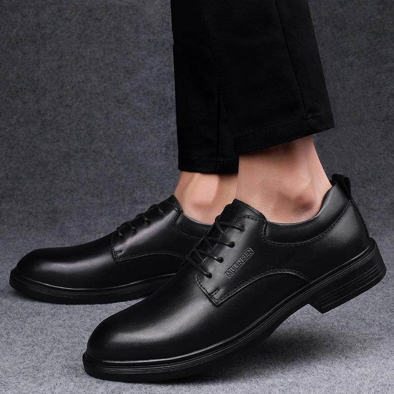 Summer Leather Formal Shoes Mulin Sen Brand Extra Large Sizes
