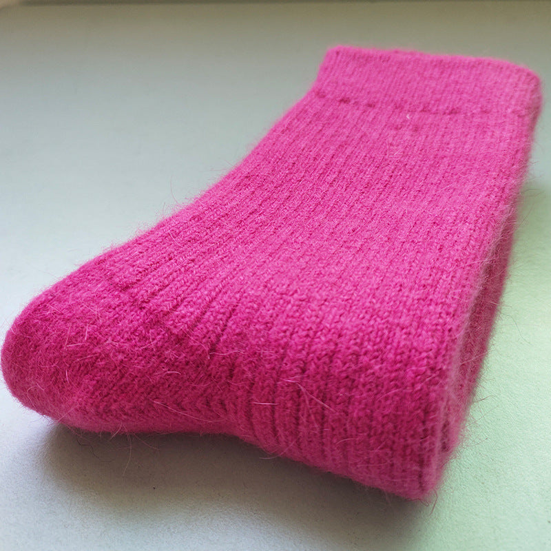 Rabbit Wool Blend Fleece Lined Winter Socks Warm Daily Wear