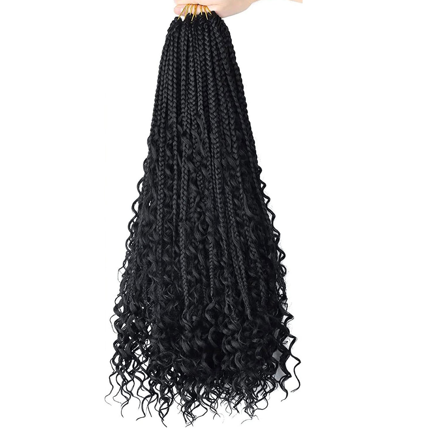 Chemical Fiber Hair Three-Strand African Braid Crochet Style