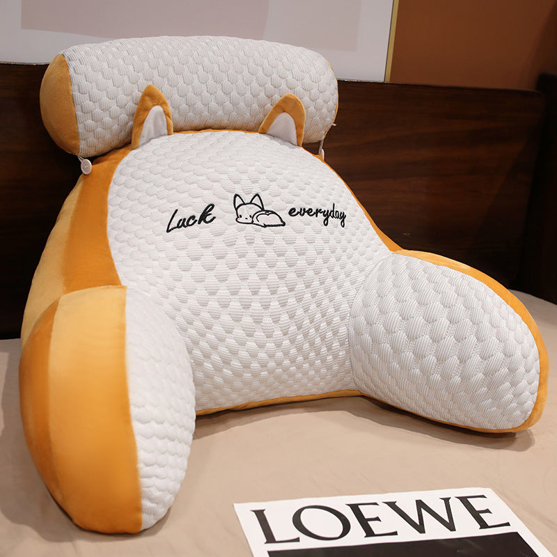 Sofa Fluffy Cushion Triangle Reading Backrest Pillow Comfort