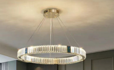 Light Luxury Crystal Living Room Chandelier Stainless Steel