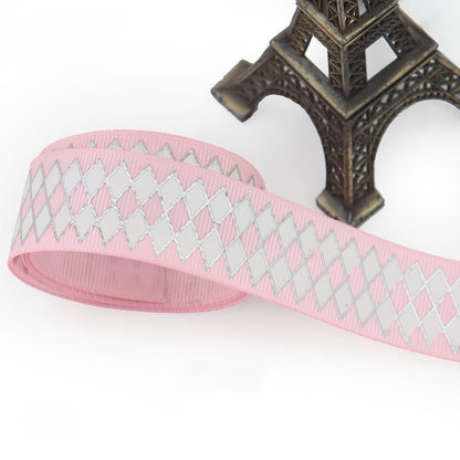 25mm Bronzing Geometric Rib Ribbon – Stylish Craft Ribbon