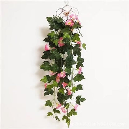 Morning Glory Rattan Plant – Simulation Wall Hanging Decor